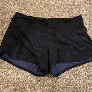 Navy camo lululemon shorts